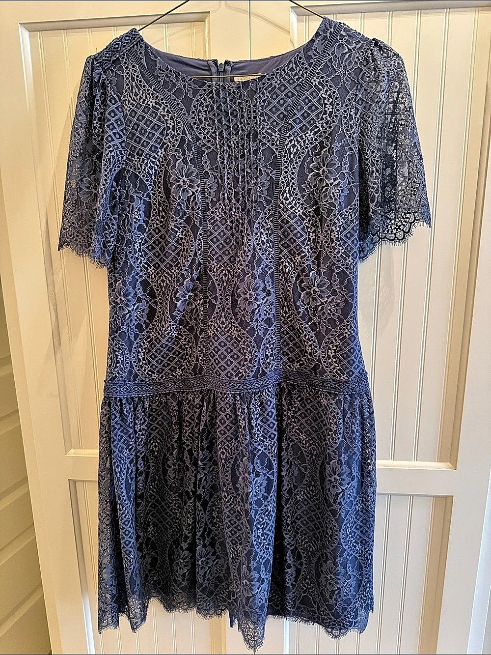 SunDance Lace Mini Dress in Blue Size Small Like New